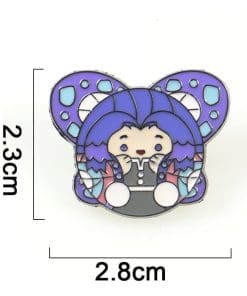 Alternative view of Demon Slayer Kimetsu No Yaiba 'Shinobu | Cat Chibi' Enamel Pin