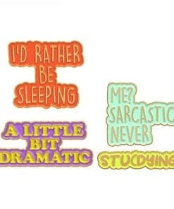 Alternative view of I'd Rather Be Sleeping Enamel Pin