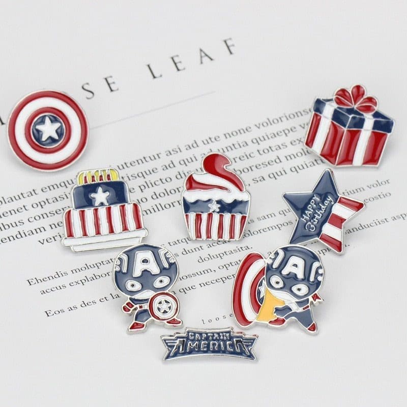 Captain America 'Happy Birthday Star' Enamel Pin - Image 2