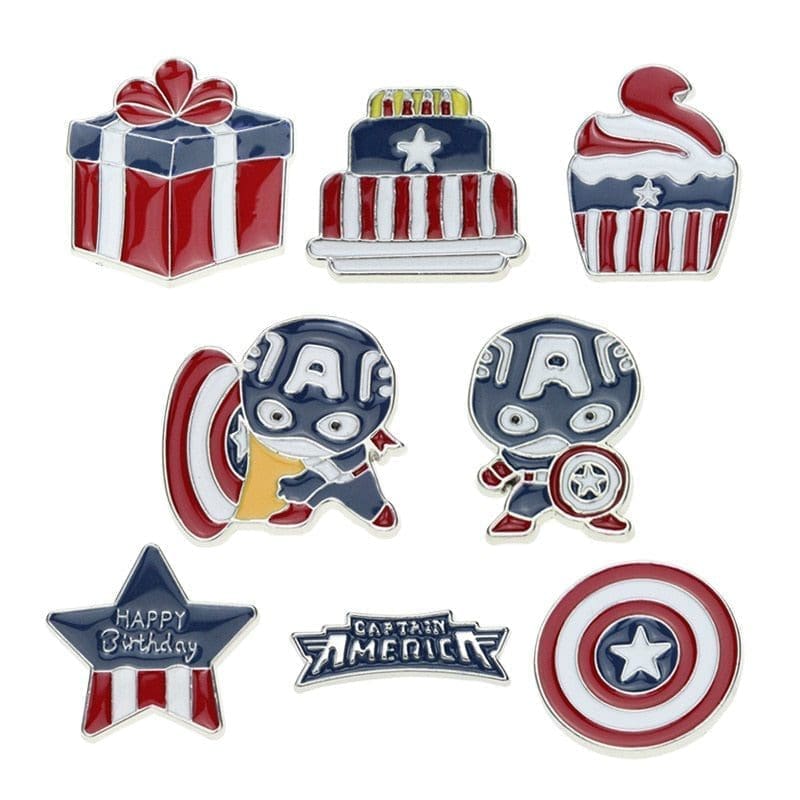 Captain America 'Happy Birthday Star' Enamel Pin - Image 5