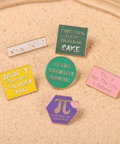 Alternative view of Social Equation 'X Squared | Square Root' Enamel Pin