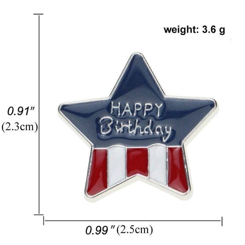 Captain America 'Happy Birthday Star' Enamel Pin - Image 4