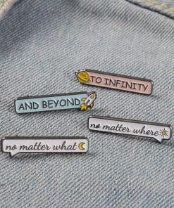 Alternative view of Note 'No Matter What' Enamel Pin