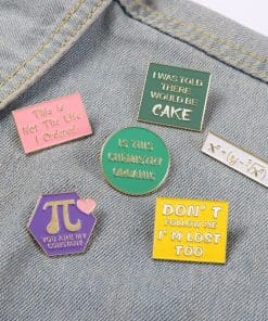 Alternative view of Social Expression 'Don't Follow Me I'm Lost Too' Enamel Pin