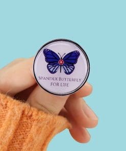 Alternative view of Butterfly 'Spandex For Life' Enamel Pin