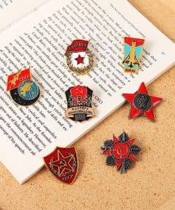 Alternative view of CCCP 'Cold War Red Star Flag' Enamel Pin