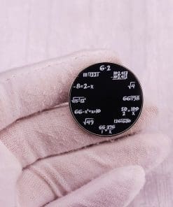 Alternative view of Mathematical Wall Clock Enamel Pin