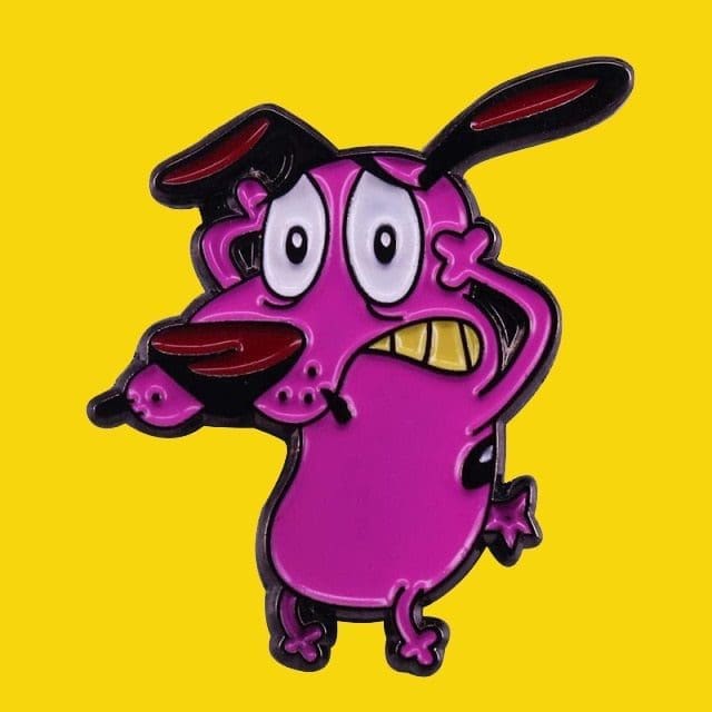 Courage the Cowardly Dog 'Frightened Dog' Enamel Pin