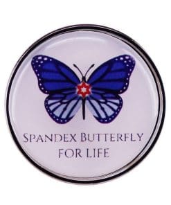 Butterfly 'Spandex For Life' Enamel Pin