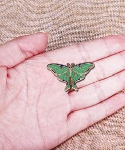 Alternative view of Butterfly 'Jade Wings' Enamel Pin