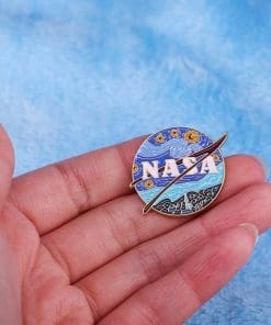 Alternative view of NASA 'Van Gogh Space' Enamel Pin