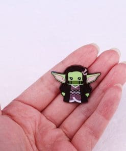 Alternative view of Demon Slayer 'Nezuko x Baby Yoda' Enamel Pin