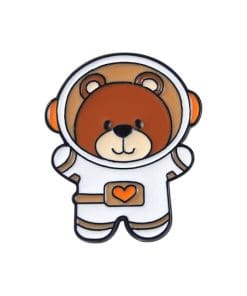 Astronaut 'Brown Bear Chibi' Enamel Pin