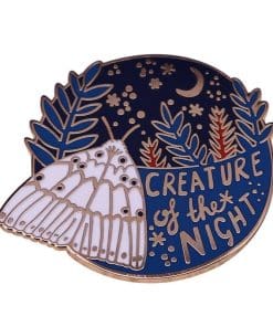 White Moth 'Creature of the Night' Enamel Pin