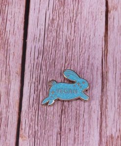 Alternative view of Vegetarianism 'Vegan | Rabbit' Enamel Pin