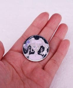 Alternative view of Sailor Moon 'Tsukino | Half Skull' Enamel Pin