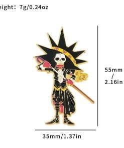 Alternative view of One Piece 'Brook | Dead Bones' Enamel Pin