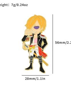 Alternative view of One Piece 'Pirate Vinsmoke Sanji' Enamel Pin