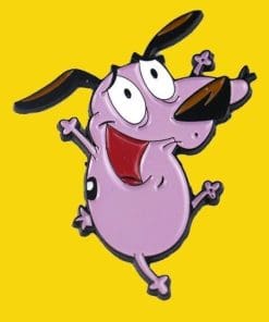Courage the Cowardly Dog 'Happy' Enamel Pin