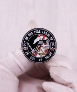 Alternative view of Full Armor Of God 'In God We Trust' Enamel Pin