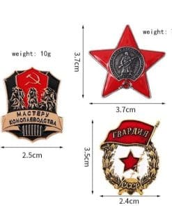 USSR Soviet Russian 'Marijuana Cannabis Farmer' Enamel Pin - Image 6