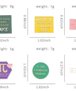 Social Phrases 'Life Expression | Set of 5' Enamel Pin - Image 4
