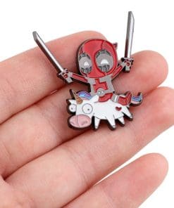Alternative view of Deadpool 'Unicorn Ride' Enamel Pin