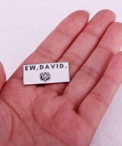 Alternative view of Schitt's Creeks 'Ew David | David Rose' Enamel Pin