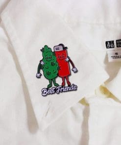 Alternative view of Best Friends 'Lighter and Leaves' Enamel Pin