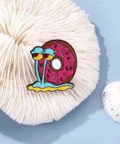 Alternative view of SpongeBob SquarePants 'Gary | Pink Donut'Enamel Pin