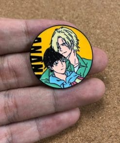 Alternative view of Banana Fish 'Ash and Eiji' Enamel Pin