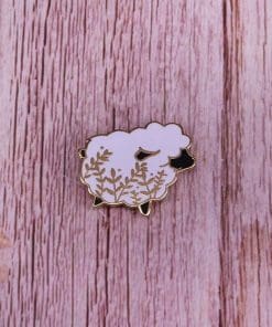 Alternative view of Sheep 'Fluffy Wool' Enamel Pin