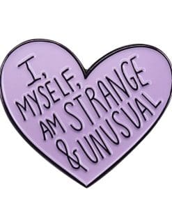 Beetlejuice ‘I Myself Am Strange and Unusual | Heart’ Enamel Pin