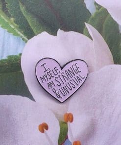 Alternative view of Beetlejuice ‘I Myself Am Strange and Unusual | Heart’ Enamel Pin