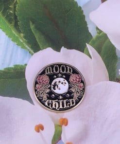 Alternative view of Wild Roses 'Moon Child' Enamel Pin