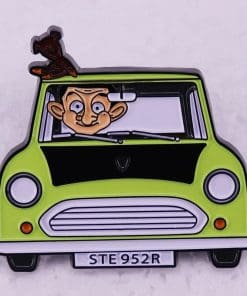 Alternative view of Mr. Bean 'Bear and Leyland Cars Mini' Enamel Pin