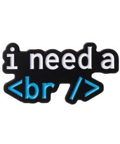 Basic Keys 'I Need A Break' Enamel Pin