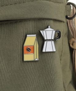 Alternative view of Coffeemaker 'Moka Pot' Enamel Pin