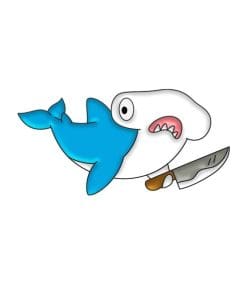 Marine Animal 'Hammerhead Shark | Knife' Enamel Pin