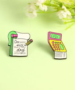 Alternative view of Calculator Receipt Enamel Pin