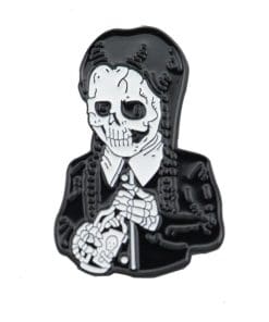 Wednesday 'Drunk Skeleton' Enamel Pin