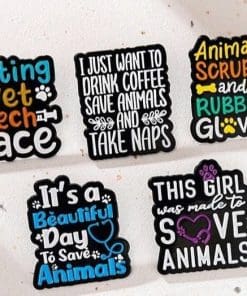 Alternative view of Awareness 'Drink Coffee Save Animals and Take Naps' Enamel Pin