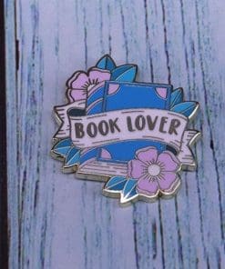 Alternative view of Book Lover Enamel Pin