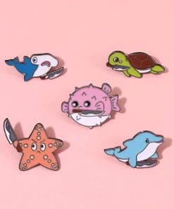 Alternative view of Marine Animal 'Turtle | Knife' Enamel Pin