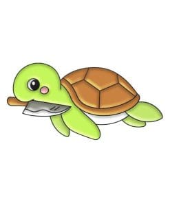 Marine Animal 'Turtle | Knife' Enamel Pin