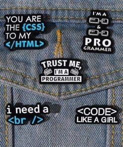 Basic Keys 'I'm A Ctrl+C & Ctrl+V Programmer' Enamel Pin - Image 3