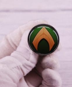 Alternative view of Aquaman 'Spearhead Logo' Enamel Pin