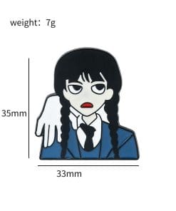 Alternative view of Wednesday 'Thing and Wednesday' Enamel Pin