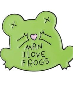 Shy Frog 'Man I Love Frogs' Enamel Pin