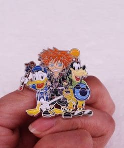 Kingdom Hearts 'Sora. Donald Duck. Goofy' Enamel Pin - Image 4